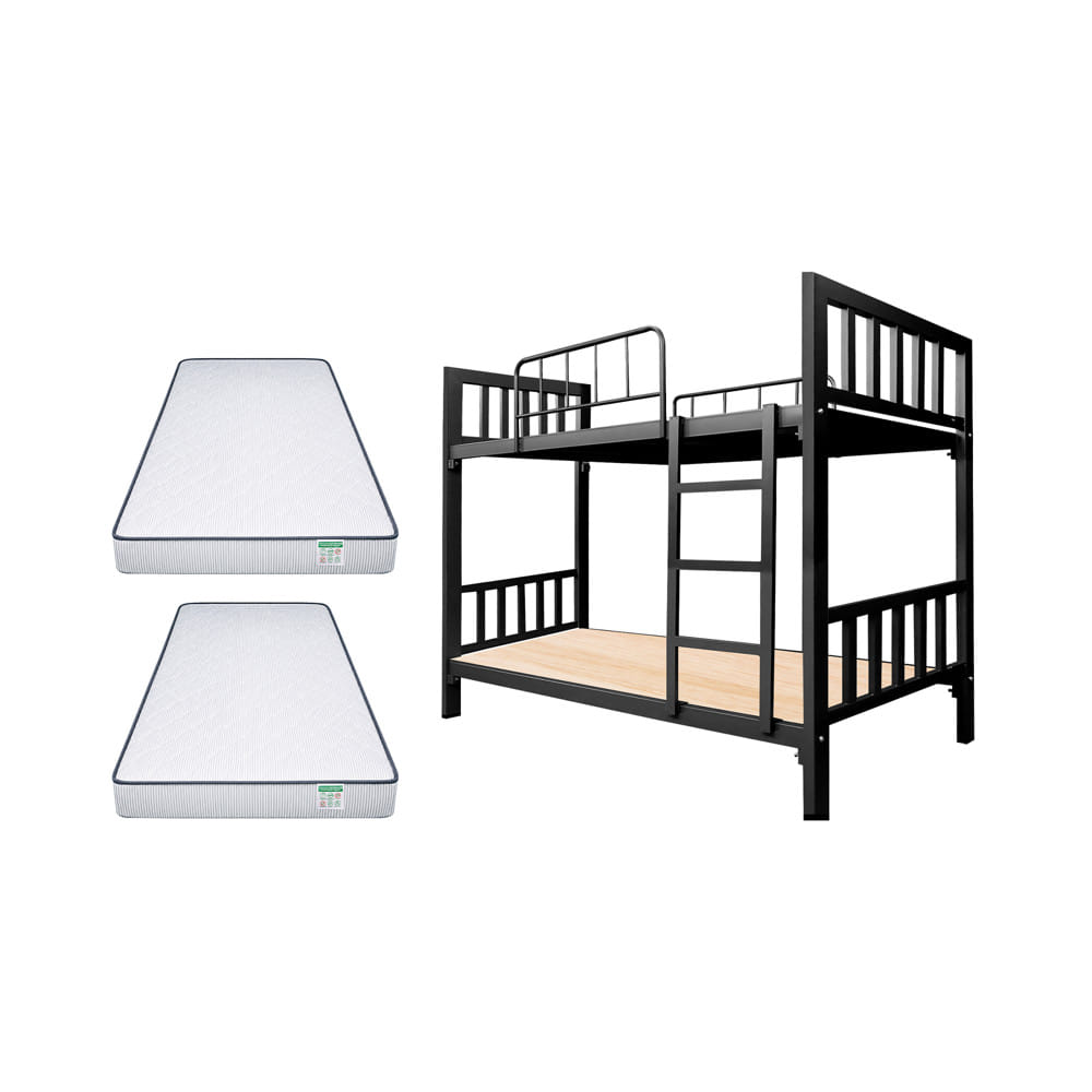 เตียงเหล็ก 2 ชั้น THAIBULL ST2FTN4-90W(SFPE) สีดำ