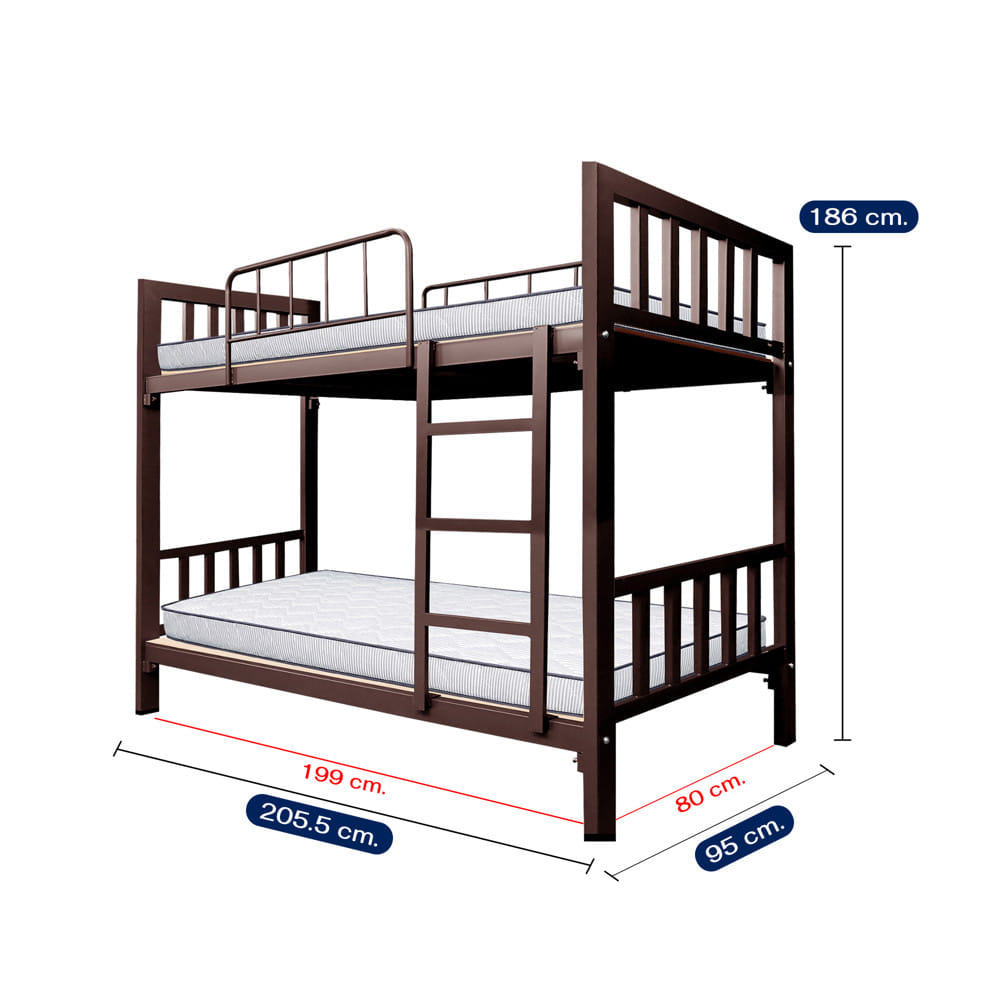 เตียงเหล็ก 2 ชั้น THABULL ST2FTN4-90W(SFPE) สีน้ำตาล