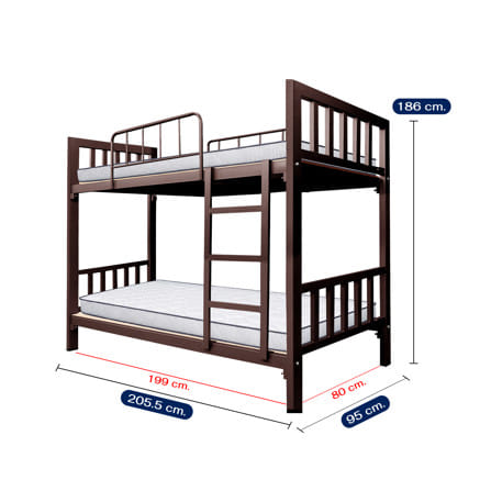 เตียงเหล็ก 2 ชั้น THABULL ST2FTN4-90W(SFPE) สีน้ำตาล_9