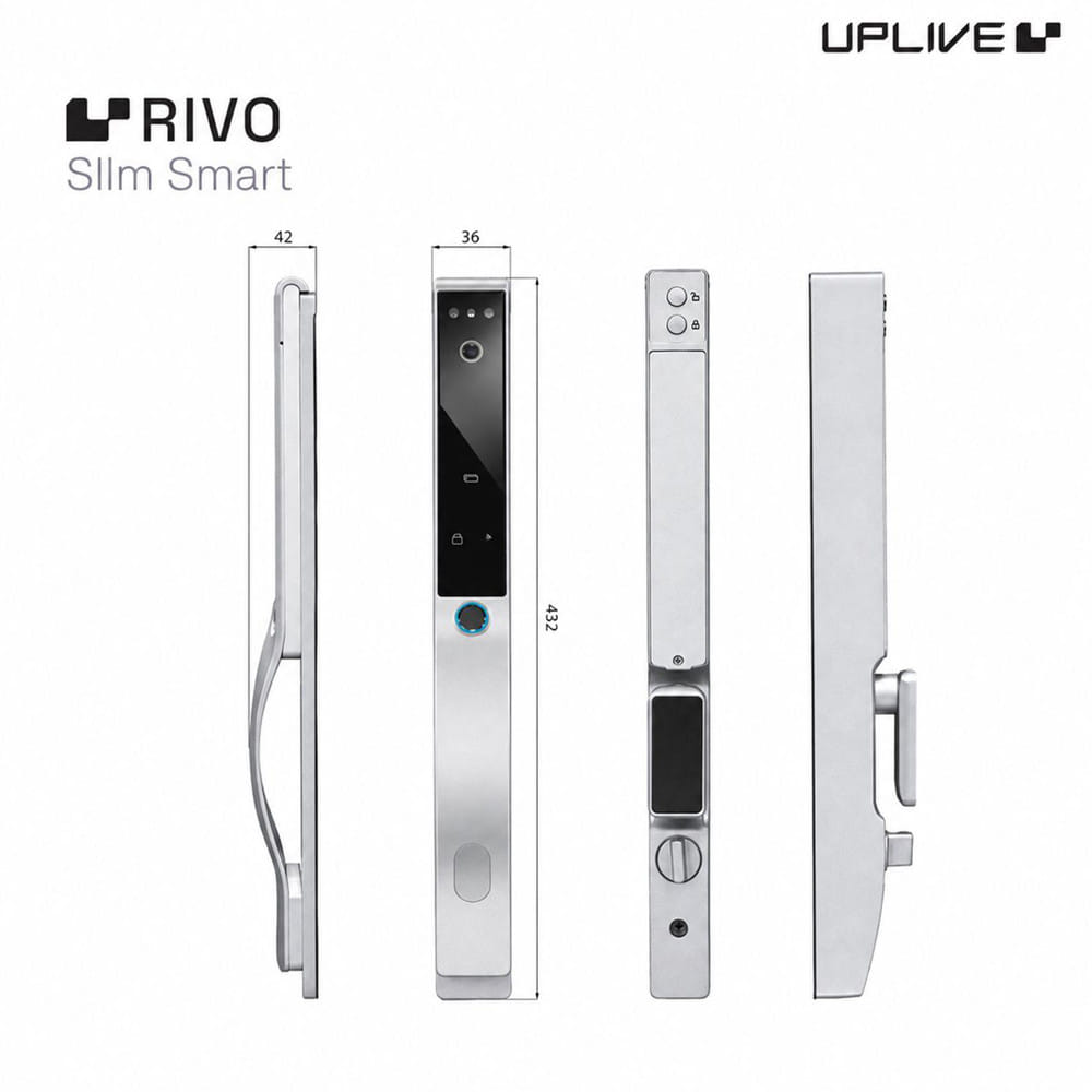 กลอนดิจิตอล UPLIVE J1 RIVO สีเงิน