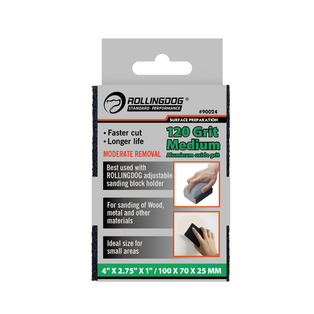 กระดาษทรายฟองน้ำ เบอร์ 120 ROLLINGDOG 90024