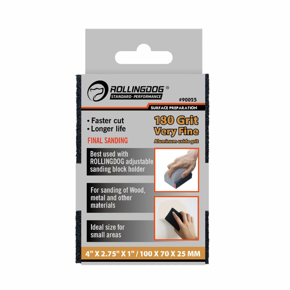 กระดาษทรายฟองน้ำ เบอร์ 180 ROLLINGDOG 90025