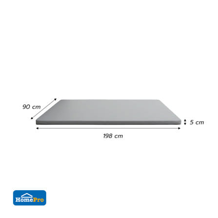 แผ่นรองนอน 3 ฟุต  HOME LIVING STYLE MELLOW สี GREY_4