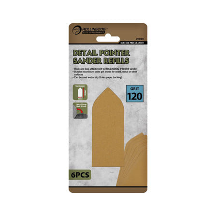 กระดาษทรายแบบเติม ROLLINGDOG DETAIL POINTER 90182 เบอร์ 120 (แพ็ก 6 ชิ้น)_1