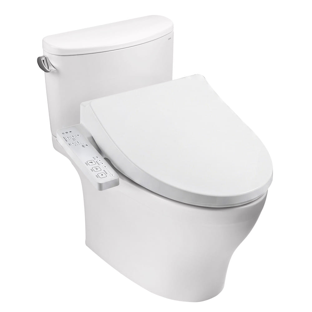 สุขภัณฑ์ 2 ชิ้น พร้อมฝารองนั่งอัตโนมัติ TOTO CST767SW1 4.8 ลิตร สีขาว