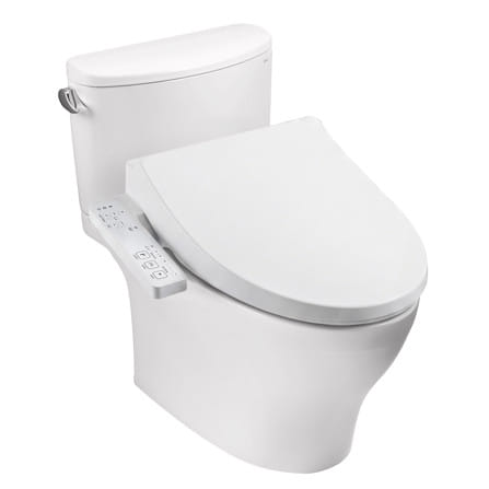 สุขภัณฑ์ 2 ชิ้น พร้อมฝารองนั่งอัตโนมัติ TOTO CST767SW1 4.8 ลิตร สีขาว_0