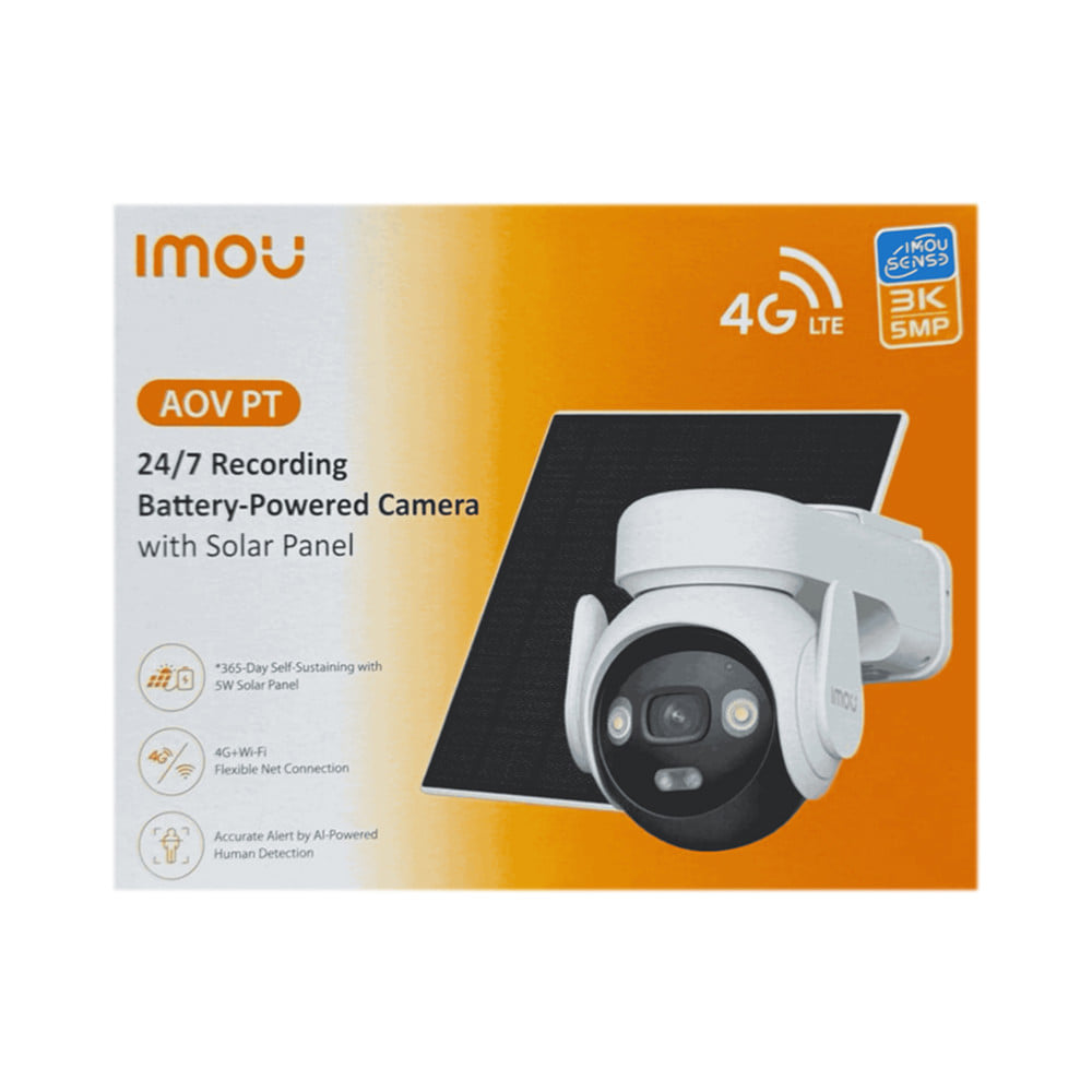 กล้องวงจรปิดภายนอก IMOU 5MP 4G SOLAR AOV PT PRO