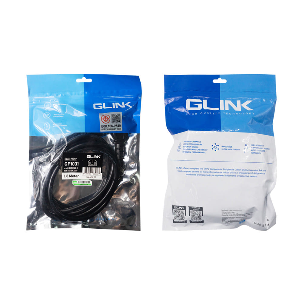สายไฟ AC GLINK GP1031  1.8 เมตร สีดำ