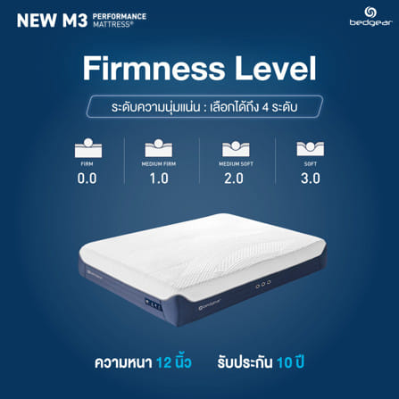 ที่นอนพ็อกเก็ตสปริง 6 ฟุต  BED GEAR รุ่น M3 1.0 (พร้อมหมอนหนุน 2 ใบ)_13