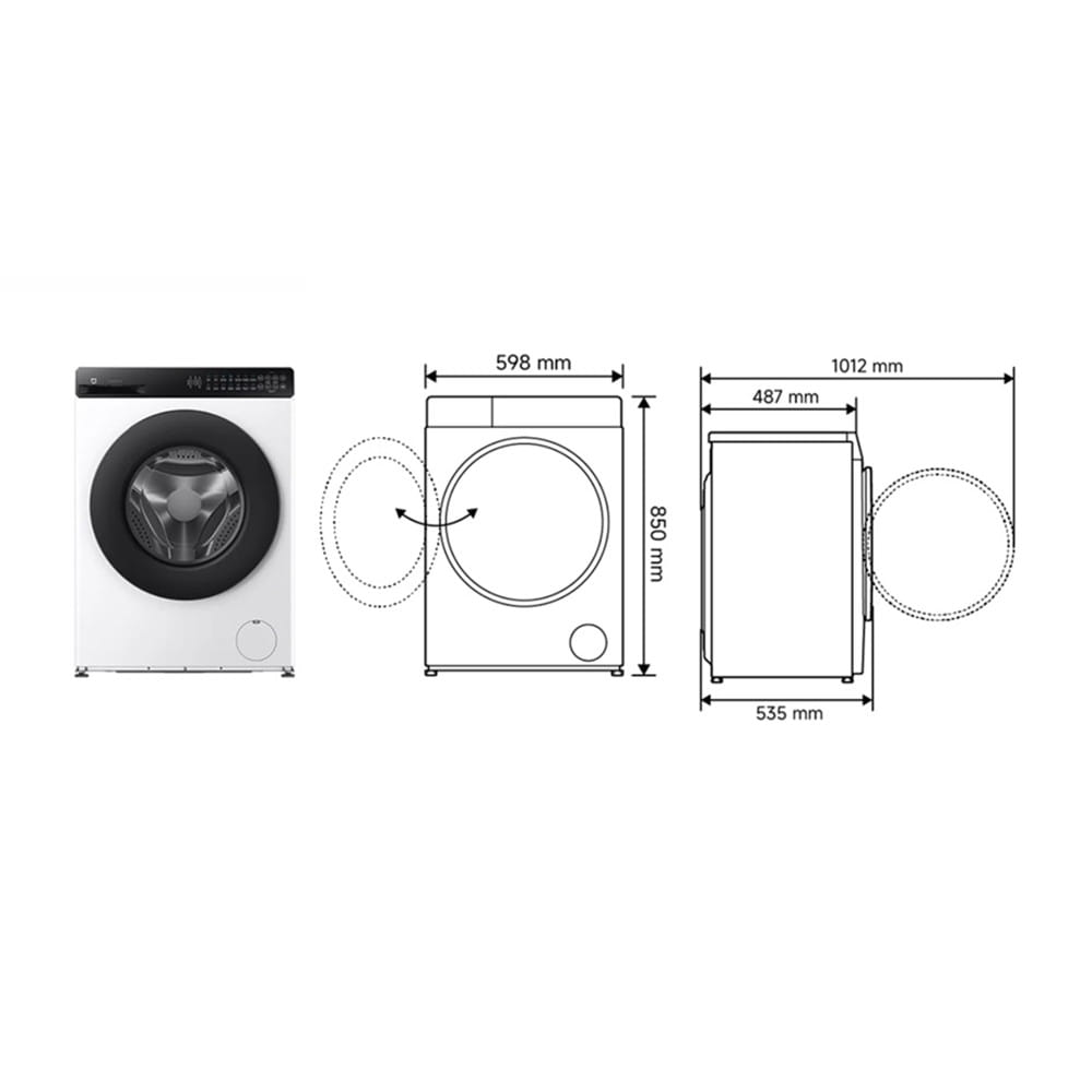 เครื่องซักผ้าฝาหน้า XIAOMI WM090MJA08TH 9 กก. อินเวอร์เตอร์ สีขาว