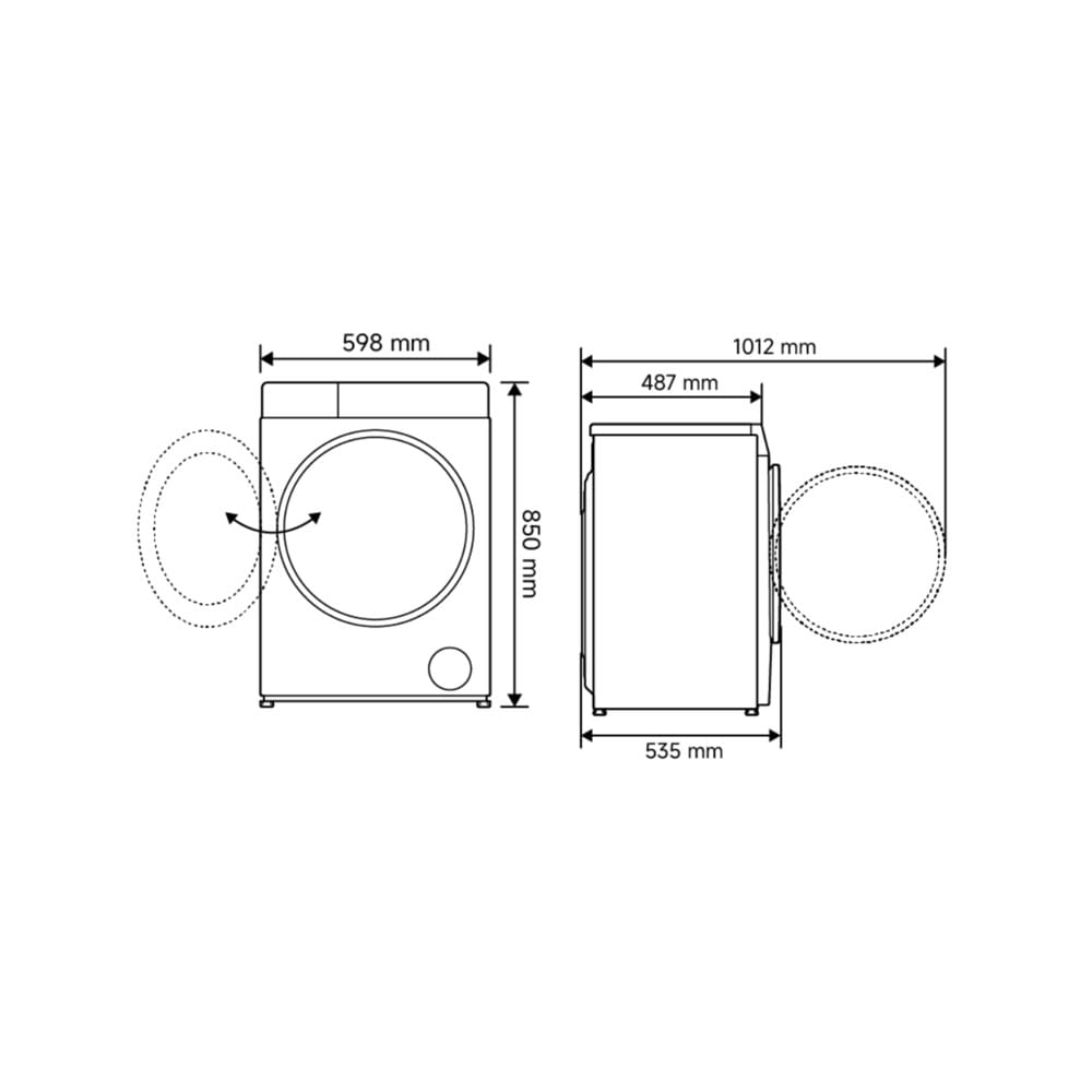 เครื่องซักอบผ้าฝาหน้า XIAOMI WD090MJA08TH 9/6กก. อินเวอร์เตอร์ สีขาว