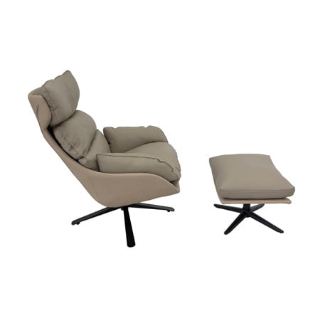 เก้าอี้พักผ่อน พร้อมที่วางเท้า ME LIVING MELLOW สีเบจ_2