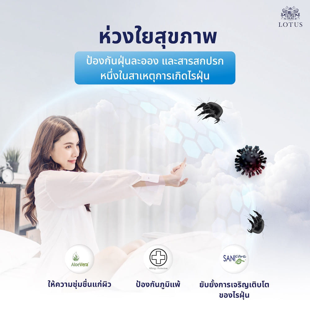 ที่นอนยางพารา 6 ฟุต LOTUS EVERLY