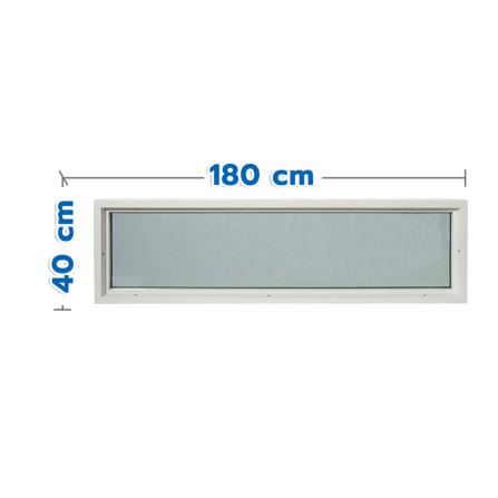 ช่องแสงหน้าต่าง UPVC HOFFEN TRENDY 180x40 ซม. สีขา...