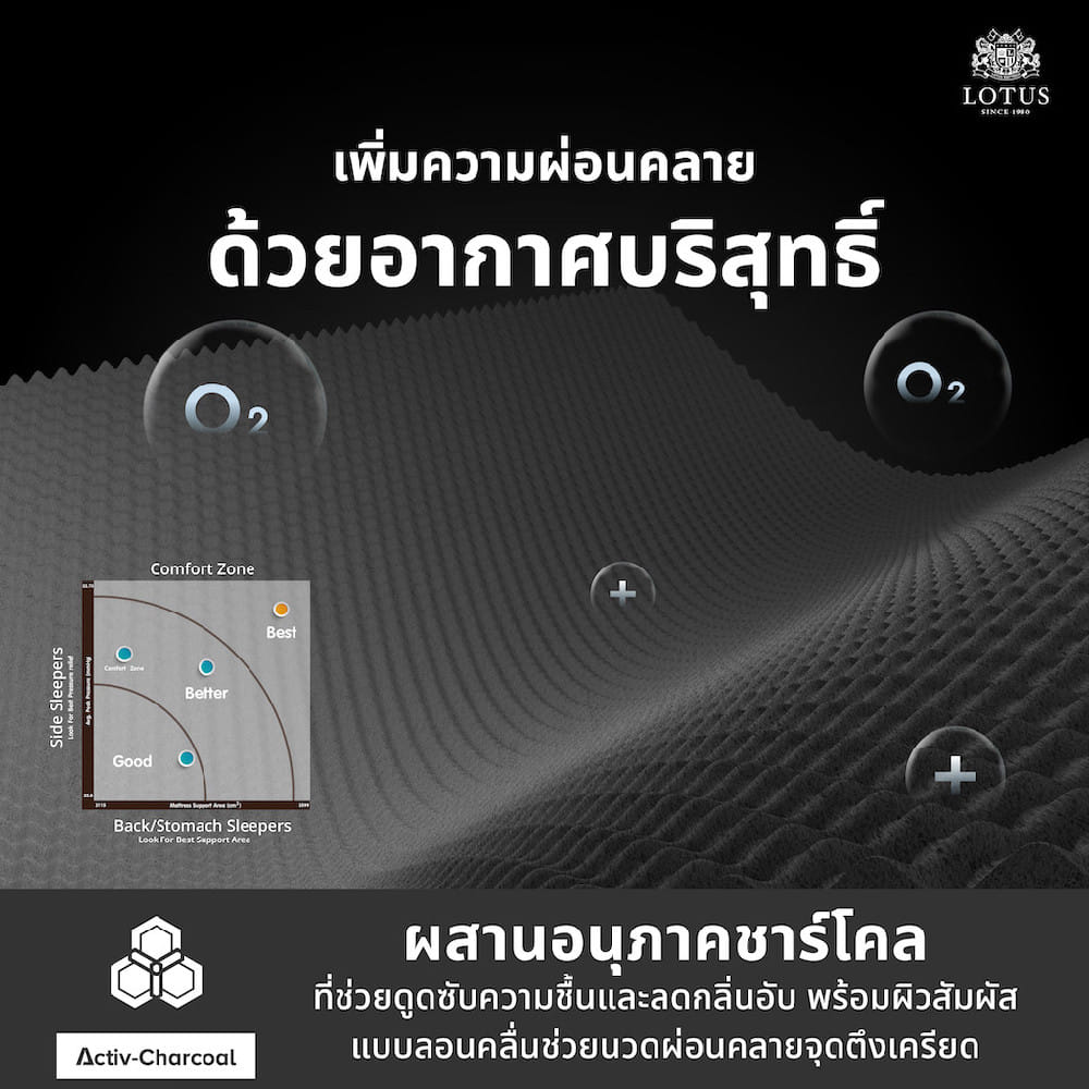 ที่นอนสปริง  3.5 ฟุต LOTUS THE SPA 1000 (พร้อมหมอนหนุน 1 ใบ)
