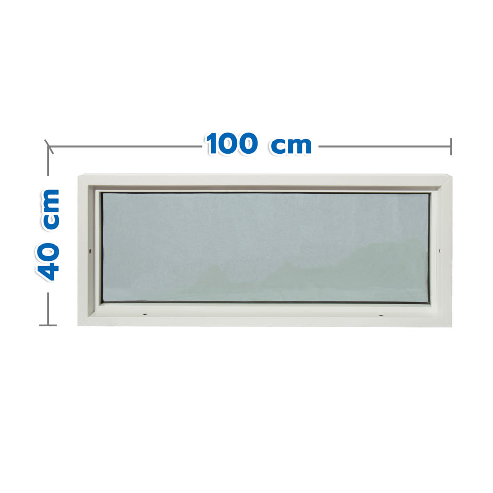 ช่องแสงหน้าต่าง UPVC HOFFEN TRENDY 100x40 ซม. สีขาว