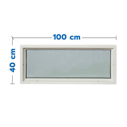 ช่องแสงหน้าต่าง UPVC HOFFEN TRENDY 100x40 ซม. สีขา...