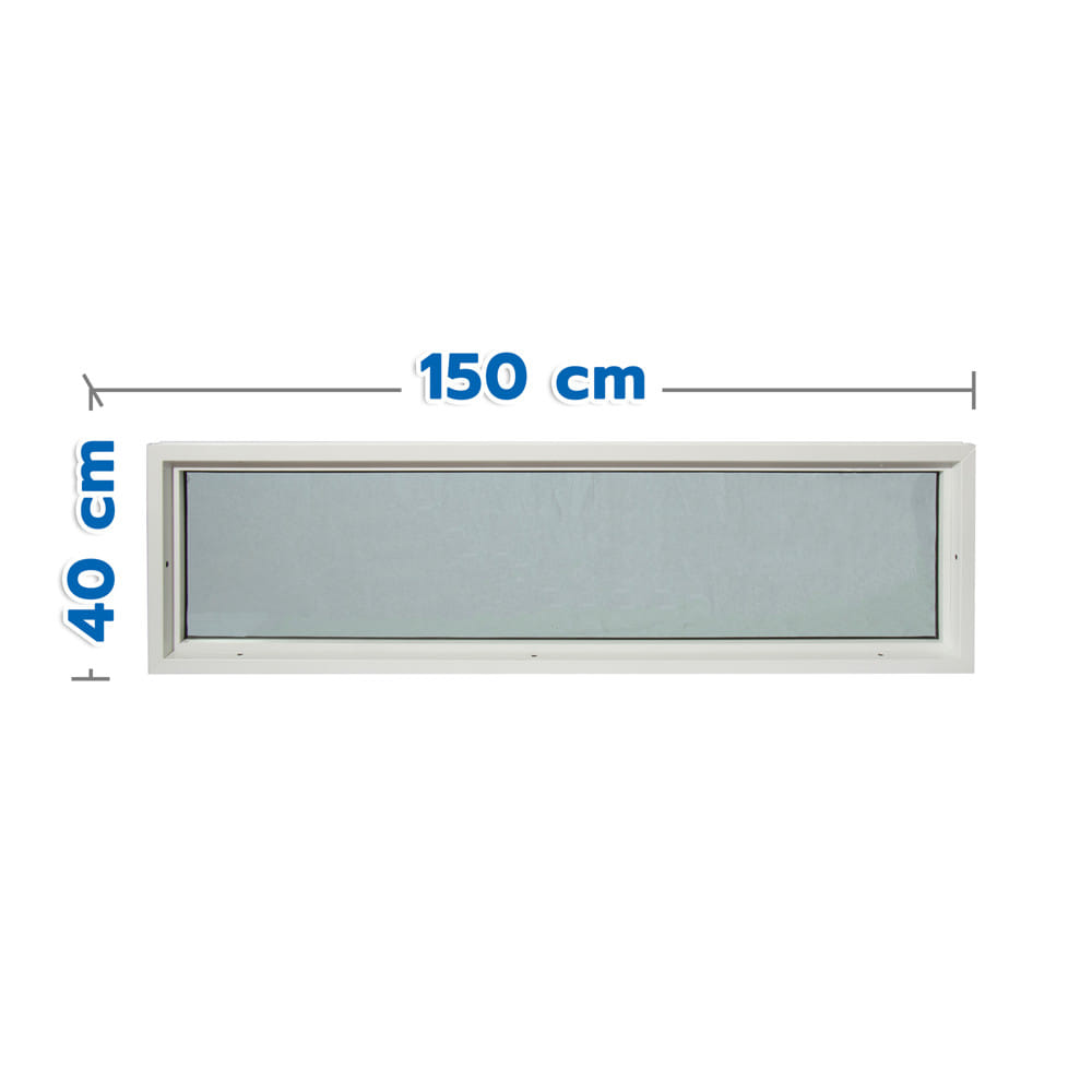 ช่องแสงหน้าต่าง UPVC HOFFEN TRENDY 150x40 ซม. สีขาว