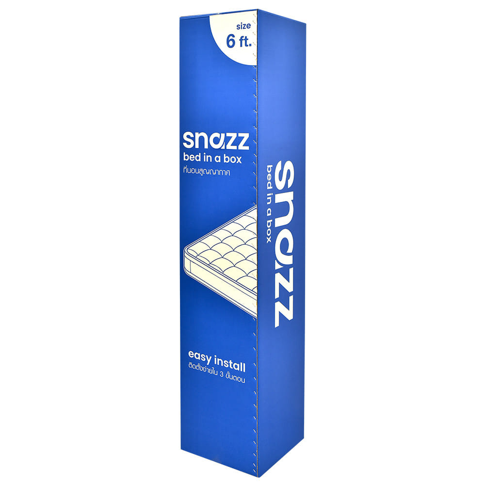 ที่นอนพ็อกเก็ตสปริง สุญญากาศ 6 ฟุต  SNAZZ SNOW
