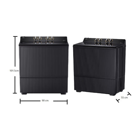 เครื่องซักผ้า 2 ถัง LG TT16XA7GO 16 กก. สีดำ_6