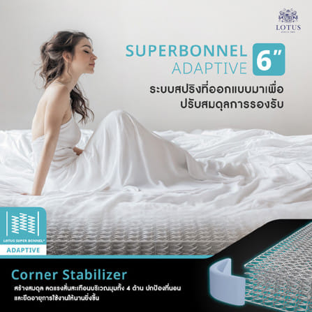 ที่นอนสปริง 5 ฟุต LOTUS THE SPA 1000 (พร้อมหมอนหนุน 2 ใบ)_5