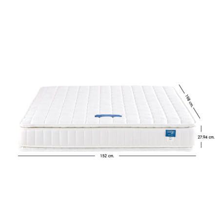 ที่นอนสปริง 5 ฟุต LOTUS PRECISE II สี WHITE (พร้อมหมอนหนุน 2 ใบ)_11