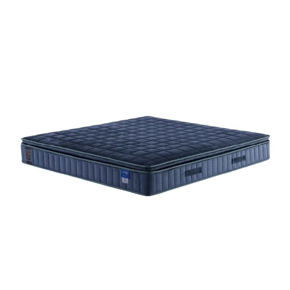 ที่นอนสปริง 6 ฟุต LOTUS PRECISE II PLUS สี NAVY (พร้อมหมอนหนุน 2 ใบ)