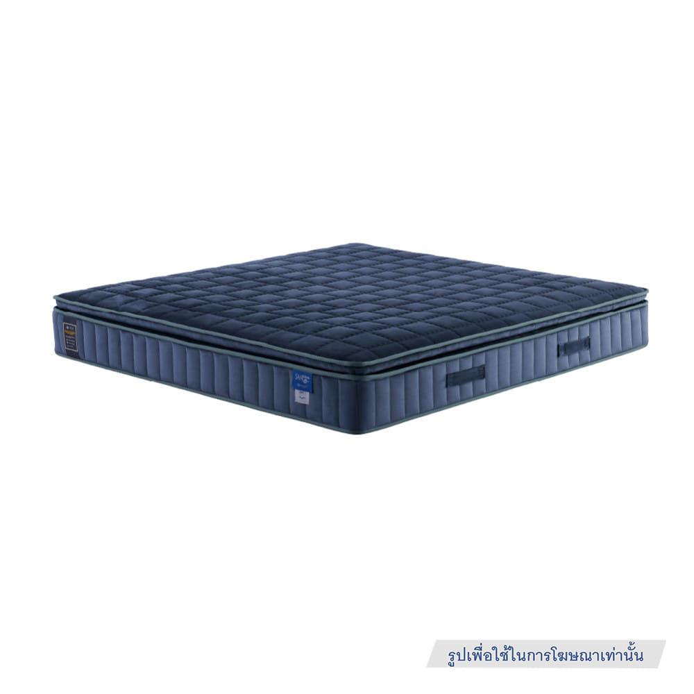 ที่นอนสปริง 3.5 ฟุต LOTUS PRECISE II PLUS สี NAVY (พร้อมหมอนหนุน 1 ใบ)