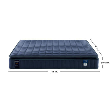 ที่นอนสปริง 3.5 ฟุต LOTUS PRECISE II PLUS สี NAVY (พร้อมหมอนหนุน 1 ใบ)_16