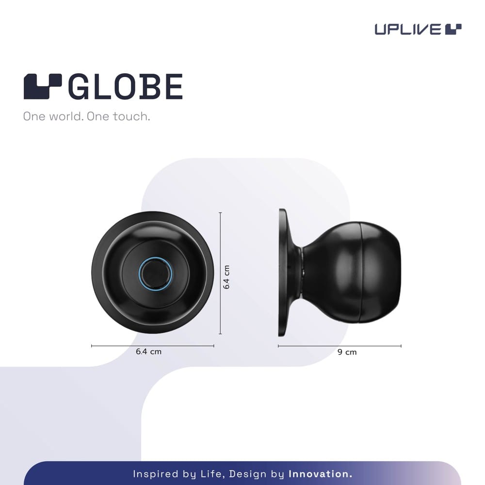กลอนดิจิตอล UPLIVE GLOBE สีดำ
