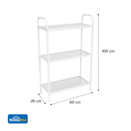 ชั้นวางของ 3 ชั้น STACKO NIRIN 60x26x100 ซม. สีขาว_2