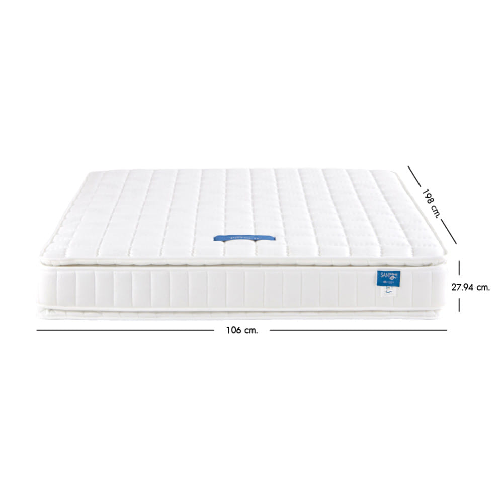 ที่นอนสปริง 3.5 ฟุต LOTUS PRECISE II PLUS สี WHITE (พร้อมหมอนหนุน 1 ใบ)