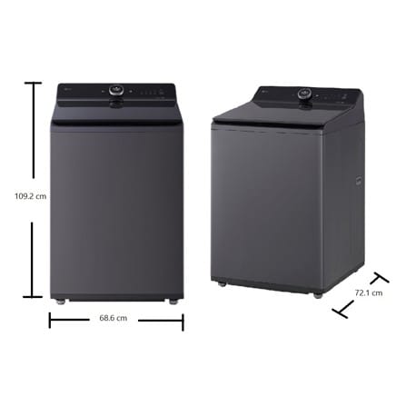 เครื่องซักผ้าฝาบน LG TX2726AT9G 26 กก. 900 RPM อินเวอร์เตอร์ สีดำ_6