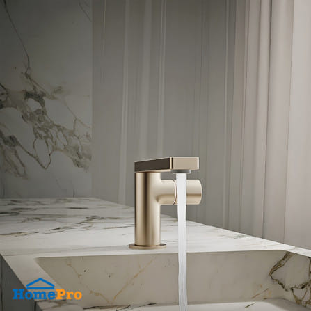 ก๊อกอ่างล้างหน้าผสมเคาน์เตอร์ KOHLER K-73050T-B7-BV สีทอง_2