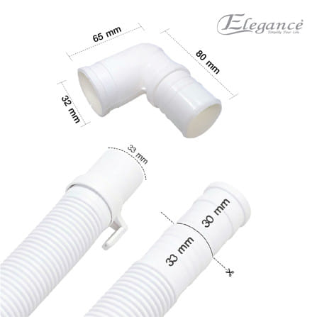 อุปกรณ์ข้อต่อน้ำทิ้ง ท่อย่น ELEGANCE EG-0744 4 เมตร_4