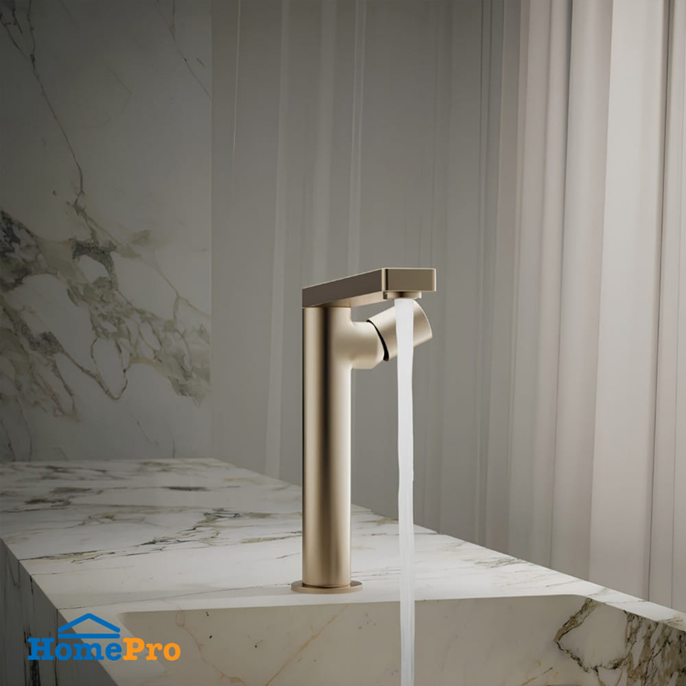 ก๊อกอ่างล้างหน้าผสมเคาน์เตอร์ KOHLER K-73159T-B7-BV สีทอง
