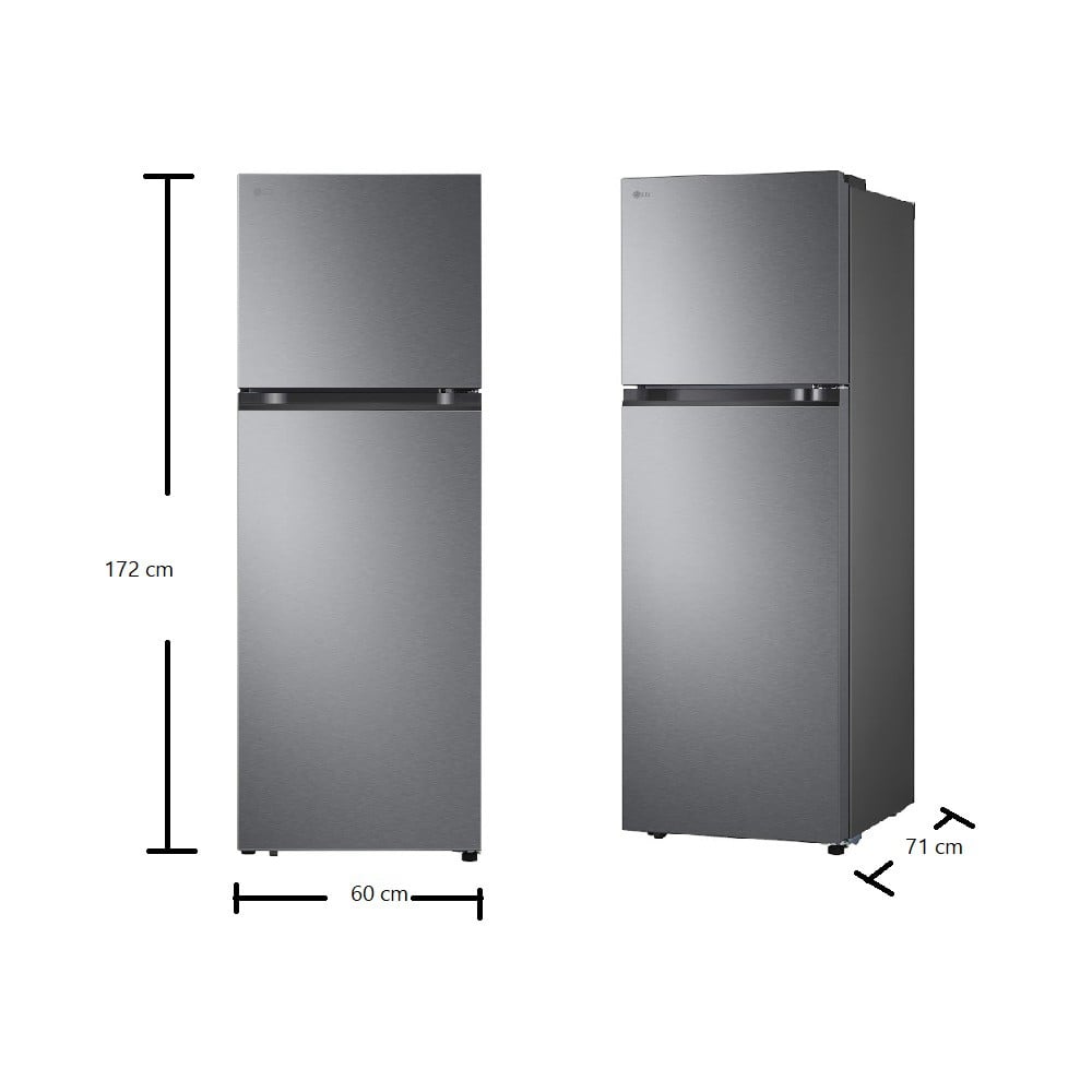ตู้เย็น 2 ประตู LG GN-B332PQQF.ADSPLMT 11.8 คิว สีเทา อินเวอร์เตอร์