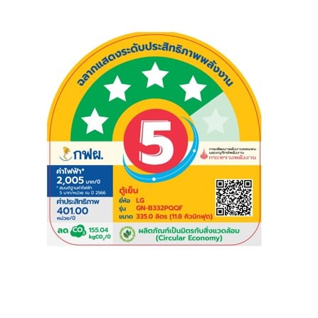 ตู้เย็น 2 ประตู LG GN-B332PQQF.ADSPLMT 11.8 คิว สีเทา อินเวอร์เตอร์_6