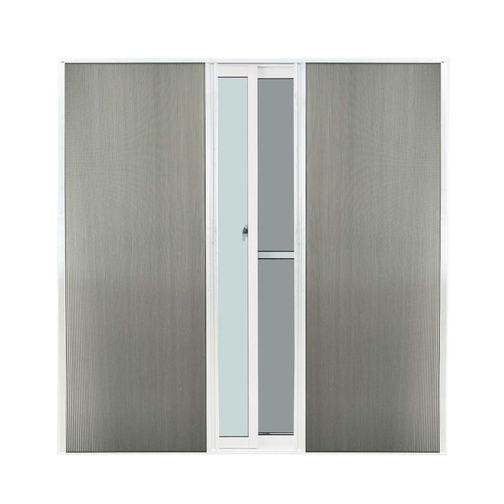 ชุดม่านจีบประตูอะลูมิเนียม พร้อมราง WINDOW ASIA 200x205 ซม. สีขาว