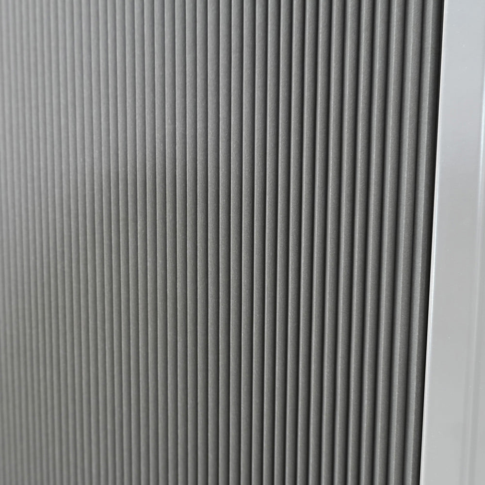 ชุดม่านจีบประตูอะลูมิเนียม พร้อมราง WINDOW ASIA 200x205 ซม. สีขาว