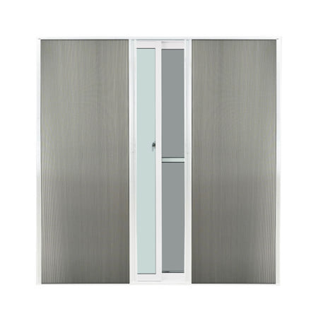 ชุดม่านจีบประตูอะลูมิเนียม พร้อมราง WINDOW ASIA 200x205 ซม. สีขาว_1