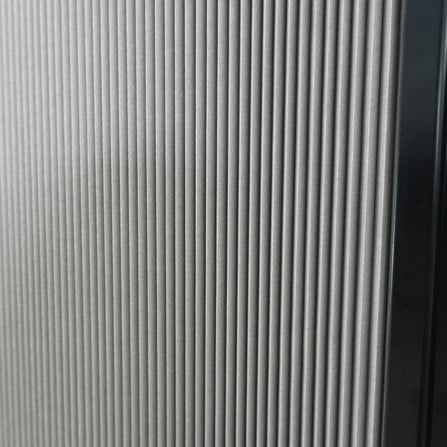 ชุดม่านจีบประตูอะลูมิเนียม พร้อมราง  WINDOW ASIA 200x205 ซม. สีดำ_2