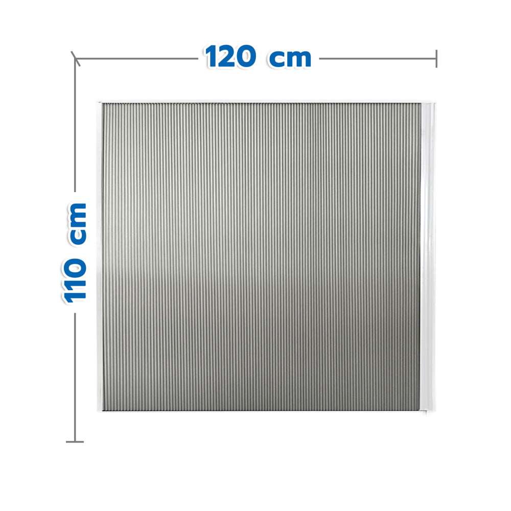 ชุดม่านจีบหน้าต่างอะลูมิเนียม พร้อมราง WINDOW ASIA 120x110 ซม. สีขาว