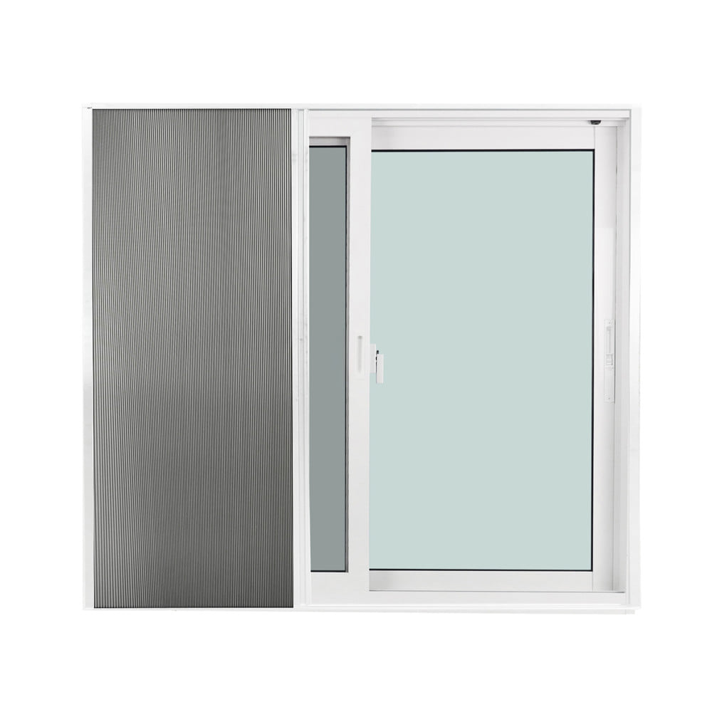 ชุดม่านจีบหน้าต่างอะลูมิเนียม พร้อมราง WINDOW ASIA 120x110 ซม. สีขาว
