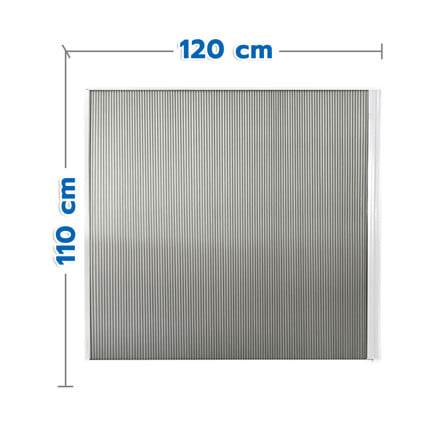 ชุดม่านจีบหน้าต่างอะลูมิเนียม พร้อมราง WINDOW ASIA 120x110 ซม. สีขาว_0