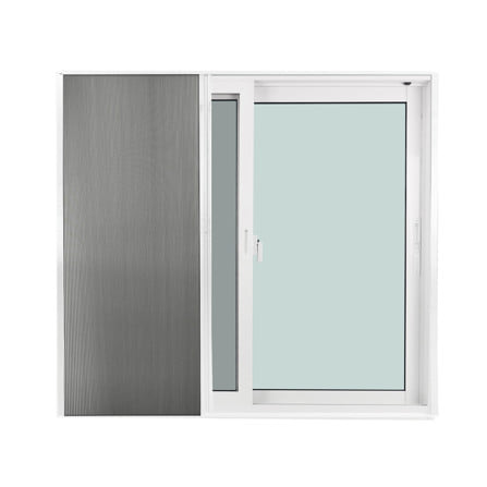 ชุดม่านจีบหน้าต่างอะลูมิเนียม พร้อมราง WINDOW ASIA 120x110 ซม. สีขาว_1