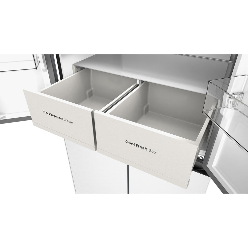 ตู้เย็น MULTI DOOR HISENSE RQ566P5GW 20.4 คิว กระจกขาว