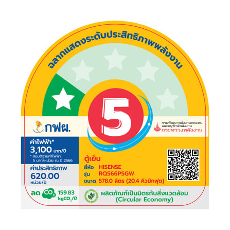 ตู้เย็น MULTI DOOR HISENSE RQ566P5GW 20.4 คิว กระจกขาว_5