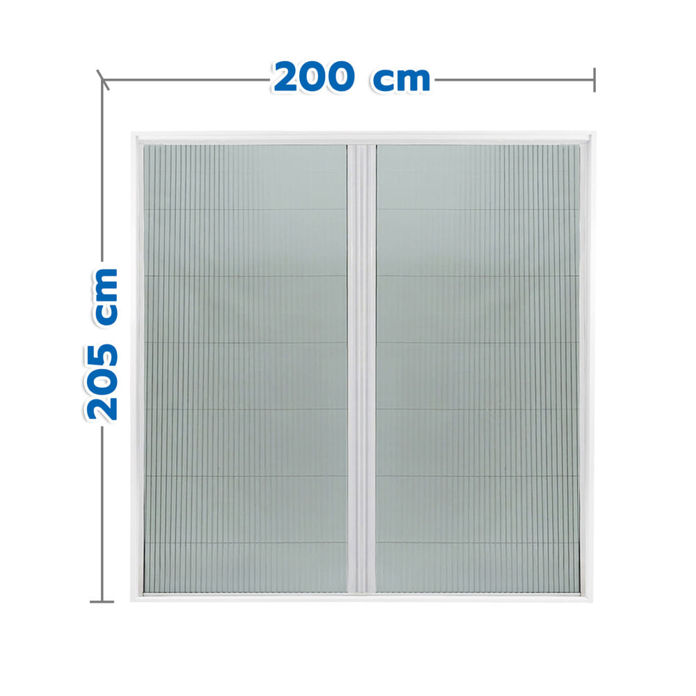 ชุดมุ้งจีบประตูอะลูมิเนียม พร้อมราง WINDOW ASIA  200x205 ซม. สีขาว
