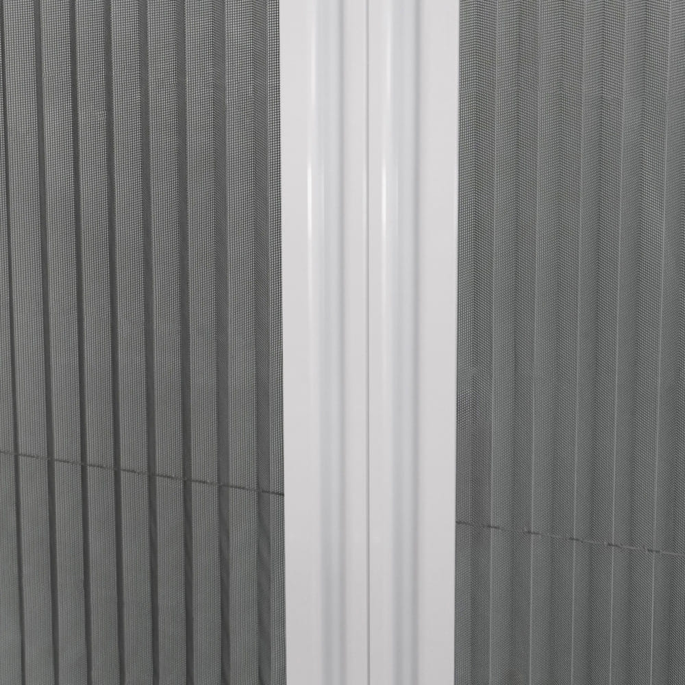 ชุดมุ้งจีบประตูอะลูมิเนียม พร้อมราง WINDOW ASIA  200x205 ซม. สีขาว